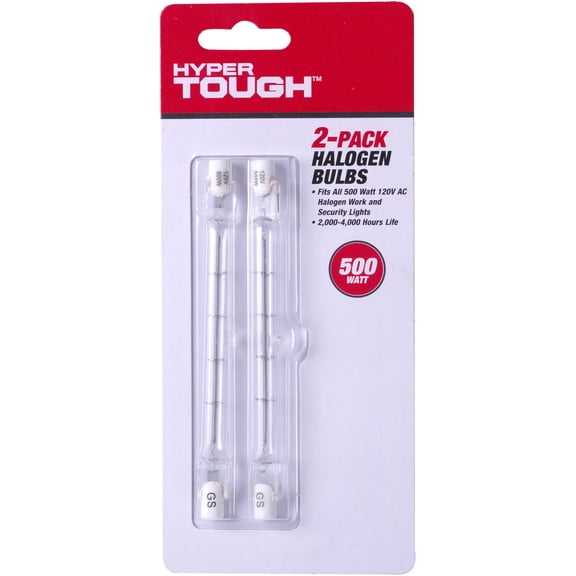 Hyper Tough Universal 500 Watts Halogen Bulbs, 2-Pack, Wedge,T3