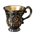 thumbnail image 3 of Mini Verres à Vin pour Spiritueux 30ml Gobelet en Alliage Motif Diamant Rétro, 3 of 9