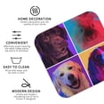 thumbnail image 4 of Fuzoiu cute dogs of different breeds Print Leather Coasters Set,Drink Coasters Set of 6,for Tabletop Protection, Durable PVC Coasters,Home Décor and Housewarming Gift,Square, 4 of 7