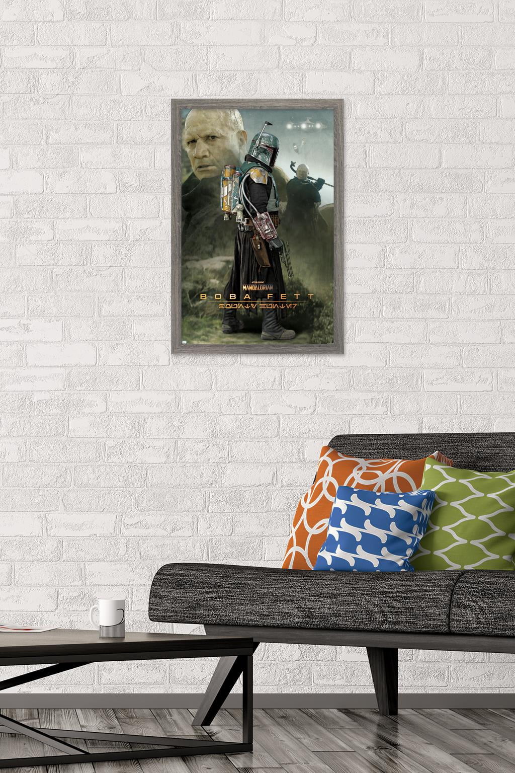 Star Wars: The Mandalorian Season 2 - Boba Fett Wall Poster, 14.725" x 22.375", Framed