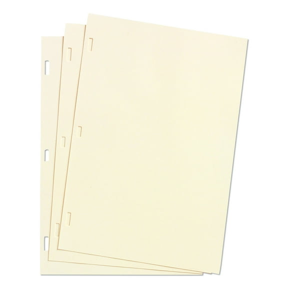 Wilson Jones Looseleaf Minute Book Ledger Sheets, Ivory Linen, 11 x 8-1/2, 100 Sheet/Box (90110)