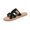 Black, variant on HBGVBA Womens Beach Slippers Mesh Breathable Round Toe Open Toe On Flat Sole Summer Comfortable Shoes 41