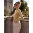 thumbnail image 5 of MOYIKO Mock Turtleneck for Women Long Sleeve Fitted Shirts Tight Tops Tees, 5 of 8