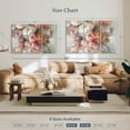 thumbnail image 3 of Elephant Stock Blush Bouquet Wall Art - Horizontal Multi Panel Canvas - Living Room Wall Decor - Floral And Botanical Multi Panel - Pink And Gray Decor By Danhui Nai - 57" x 36", 3 of 5
