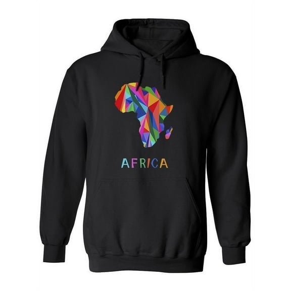 African Map Colorful Triangles Hoodie Women -Image by Shutterstock, Female Medium