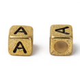 thumbnail image 5 of 1300 Uds. de letras de de 6mm de letras acrílicas del para fabricación de joyería DIY pulseras collares hechos Oro, 5 of 5