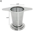thumbnail image 2 of PULLIMORE 18/8 Stainless Steel Tea and Coffee Infuser Fine Mesh Filters Tea Strainer with Double Handles for Hanging on Teapots, Mugs, Cups to steep Loose Leaf Tea and Coffee - 4 Pack, 2 of 7