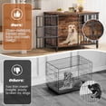thumbnail image 6 of KINGTACK 41" Foldable Dog Crate Furniture, Heavy Duty Dog Cage for Medium Large Dogs, Chew Resistant Dog Kennel for Bedroom Living Room, Black, 6 of 8