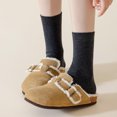 thumbnail image 6 of Sookeceks 6 Pairs Wool Crew Socks for Women, Casual with Warm Acrylic Self-heating Socks for Girls and Ladies Socks Size 5-9, 6 of 8