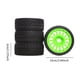thumbnail image 2 of 4x Ruedas Neumáticos Portátil Alto Rendimiento Ligero Modelo DIY Repuestos Fácil Hexágono verde, 2 of 9
