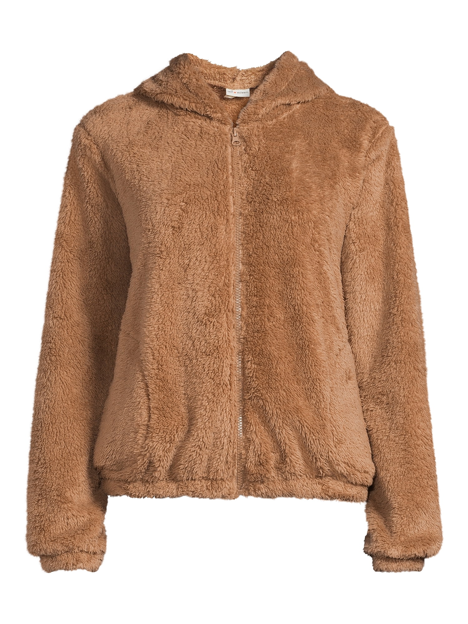Self Esteem Juniors Faux Sherpa Zip Up Hoodie