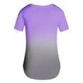 thumbnail image 4 of HAPIMO Womens Summer Tops Gradient Color Teen Grils Fashion Clothes Short Sleeve V-Neck Tee Shirt Casual Comfy Pullover Tops Shirts for Women Purple L, 4 of 4