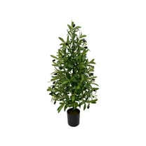 3ft Artificial Olive Tree with Pot, Tabletop Faux Plants Mini Trees for Home Office Living Room Modern Decor