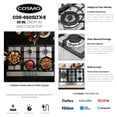 thumbnail image 3 of 30 in. Gas Cooktop in Stainless Steel with 5 Sealed Brass Burners, 3 of 7