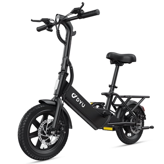 DYU 14" Folding Electric Bike for Adults Teens, 500W Peak Motor 36V/7.8AH Battery, Commuter City Ebike, UL2849