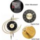 thumbnail image 5 of Wall Clock Quiet No Ticking Noises Large 54cm Wall Clock Modern Gold And Black Wall Clocks Made Of Metal Battery Operated Wall Clocks, 5 of 5