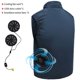 thumbnail image 1 of Ropa de aire acondicionado para hombre, chaleco de refrigeración con ventilador, carga USB, abrigo de Color sólido para exteriores, talla grande, verano, 2022, 1 of 5