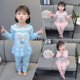 thumbnail image 2 of Pijamas de Frozen para niñas, conjunto de ropa de manga larga con dibujos animados de Anna y Elsa, ropa de dormir informal para el hogar, traje de camisón, 2 of 4