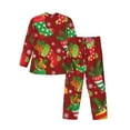 thumbnail image 2 of Bingfone Men'S Pajama Set 2 Piece Loungewear Pjs, Long Sleeve With Pajama Pants-X-Mas And New Year, 2 of 9