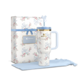 thumbnail image 4 of Love Shack Fancy Holiday Quencher Tumbler, 40 oz Stainless Steel Cup Rosa Beaux Blue, 4 of 5