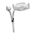 thumbnail image 3 of Luxe Jewelry Designs Women's Stainless Steel Ring with Marquise Shaped CZ - Size 7 (Pack of 2), 3 of 4