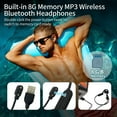 thumbnail image 4 of Open Ear Headphones Bluetooth Bone Conduction Headphones Wireless with Mic MP3 Player Built-in 8G Memory IPX 8 Waterproof Lightweight for Sports Driving Running Walking Bicycling Working Gym(Red), 4 of 5