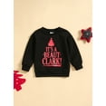 thumbnail image 2 of Baby Christmas Sweatshirts Casual Long Sleeve Tree Letter Print Loose Pullovers Tops, 2 of 8