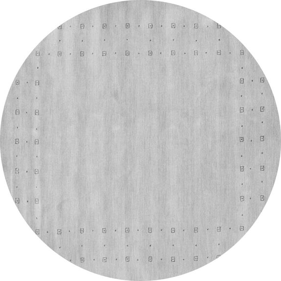 Ahgly Company Indoor Round Solid Gray Modern Area Rugs, 6' Round