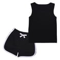 thumbnail image 4 of Gerichy Girls Summer Outfits, Girl's 2 Piece Outfits Sleeveless Round Neck Tops And Shorts With Pockets Casual Summer Shorts Sets, 4 of 5