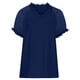thumbnail image 1 of Moda mujer verano media manga pulóver sólido Casual blusa Tops Fridja ghk7248, 1 of 6