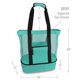 thumbnail image 1 of 2 en 1 Cooler Picnic Bag Beach Bag Bolsa de playa de malla ligera de gran tama?o Summer, 1 of 2