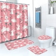 thumbnail image 1 of TIMIFIS Ensemble de Rideau de Douche Lapin de Pâques Œufs de Pâques Rideau de Douche Tapis de Sol Ensemble 4 Pcs Séparation Sèche Humide Rideau de Douche Imperméable Ensembles de Salle de Bain, 1 of 8