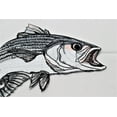 thumbnail image 3 of Striped Bass Fish Embroidered Iron On/Sew Patch [5.8" x 5"], 3 of 4
