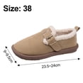 thumbnail image 3 of Plyschtofflor för damer, höst och vinter - Mode, mjuk sula, halkfria, fleecefodrade, varma, bomullsstoppade, plusstorlekar, Boken skor khaki khaki, 3 of 4