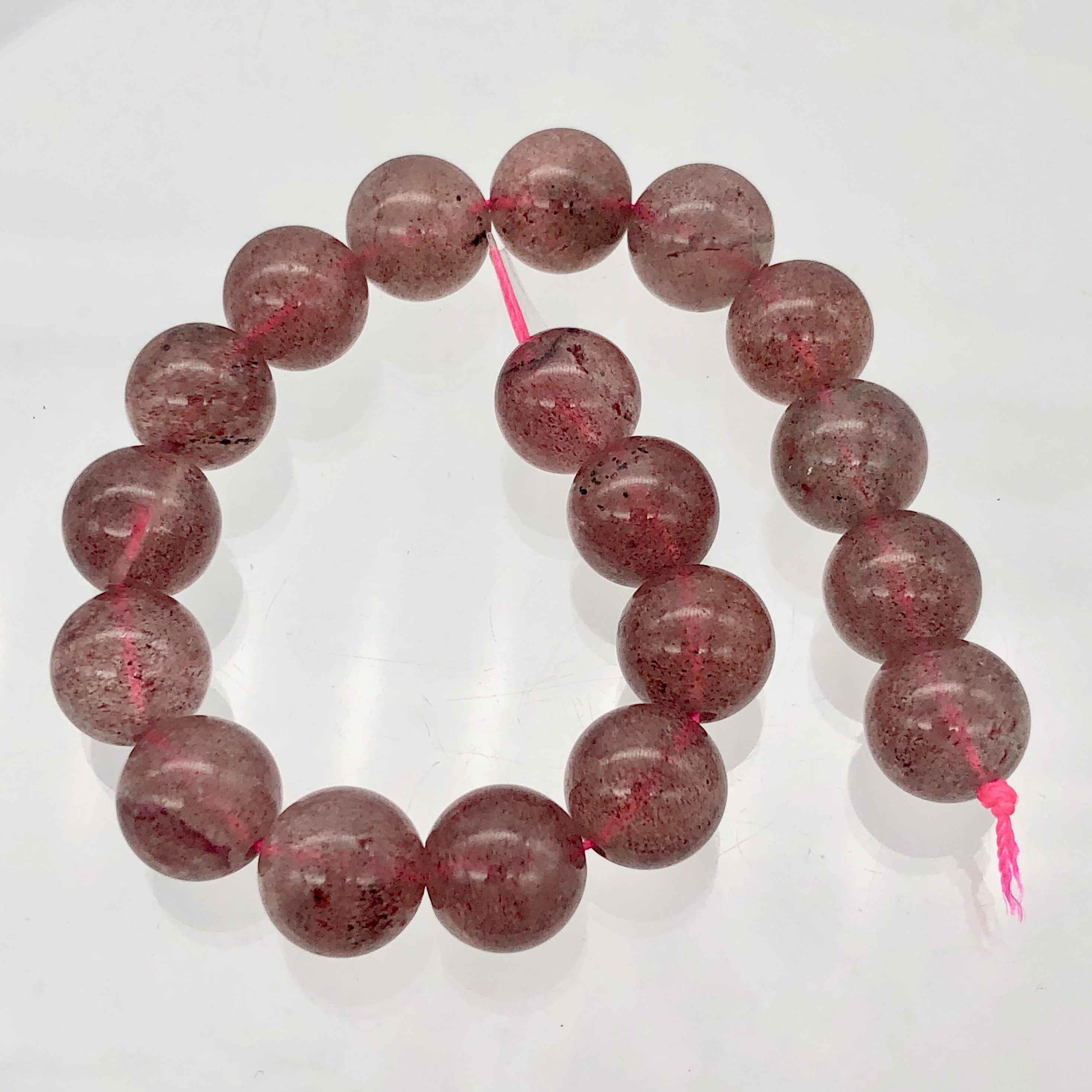 Natural Strawberry Quartz Gemstone Round Beads 15'' 6mm 8mm 10mm 12mm 14mm 16mm 