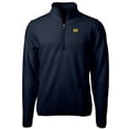 thumbnail image 2 of Men's Cutter & Buck Navy Michigan Wolverines Big & Tall Cascade Eco Sherpa Fleece Quarter-Zip Jacket, 2 of 3