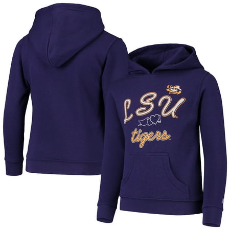 Girls Youth Russell Athletic Purple LSU Tigers Classic Fleece Pullover Hoodie