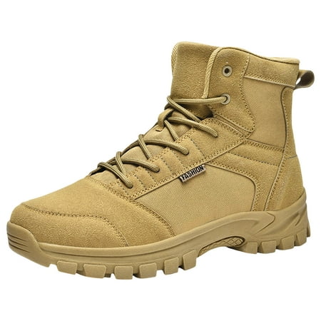 

Povozer Men s Hiking Boots Hiking Shoes Waterproof Outdoor Mountaineering Boots(Yellow 8)