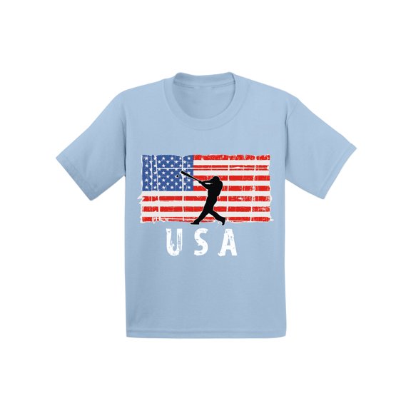 Awkward Styles Baseball USA Toddler Shirt Free to Be Me USA Baseball T shirt for Kids 4th of July Party USA Flag Boy Girl Tshirt USA Patriotic Gifts Vintage USA T-shirt for Boy Girl Made in the USA