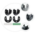 thumbnail image 3 of 1Set Bathroom Shower Curtain Pole Socket Closet Rod End Black, 3 of 6