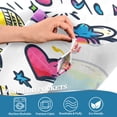 thumbnail image 5 of Yayeee Kitchen Curtains Tier Set of 2 Light Filtering 57"x24" Over Sink Window Panels, Blue Doodle Pattern, 5 of 7