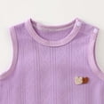 thumbnail image 4 of Bxsruta Baby Bodysuit Sleeveless Cotton Romper Infant One-Piece Tank Jumpsuit for Summer, 4 of 8