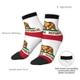 thumbnail image 5 of Breathable Athletic Socks California Cushioned Quarter Socks for Men Women, 5 of 7