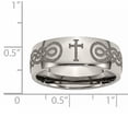 thumbnail image 2 of Titanium 8mm Laser Design Polished Band, 2 of 7