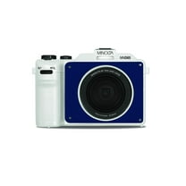 Minolta MND65-WK-BL MND65 56 MP Autofocus 4K60FPS Ultra HD Camera with Wi-Fi - White Body, Black & Blue Faceplates