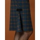 thumbnail image 5 of Falda midi con Fishtail Dobladillo y Cintura Alta con Tela de Cuadros para Mujer Falda Elegante Azul verde XS, 5 of 5