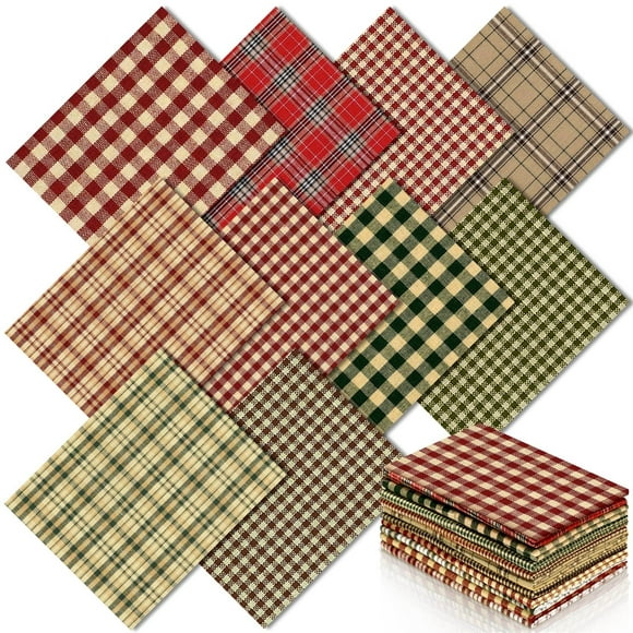 Acolchado navideño vintage Hahafelt de tela, 46 x 56 cm, 10 unidades