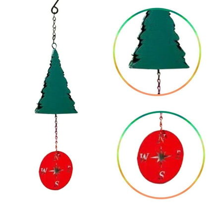 

KKCXFJX Lightning Deals of Today Geometric Bell Outdoor Courtyard Decoration Pendant Metal Electroplating Creative Wind Bell