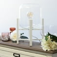 thumbnail image 6 of Simple Designs White Wood Mounted Table Lamp with Glass Cylinder Shade, 6 of 6