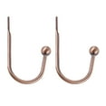 thumbnail image 2 of 1 Pair Of Hooks Brass Curtain Holdbacks 2 Pack Metal Curtain Tiebacks Wall Mounted Decorative Drapery Wall Hooks With Hardware Curtain Pull Back Hooks Window Side Holders For Drapes, 2 of 8
